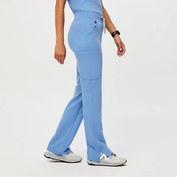 Figs Kade Cargo Scrub Pants Ceil Blue Women’s Size X-Large - Picture 2 of 5